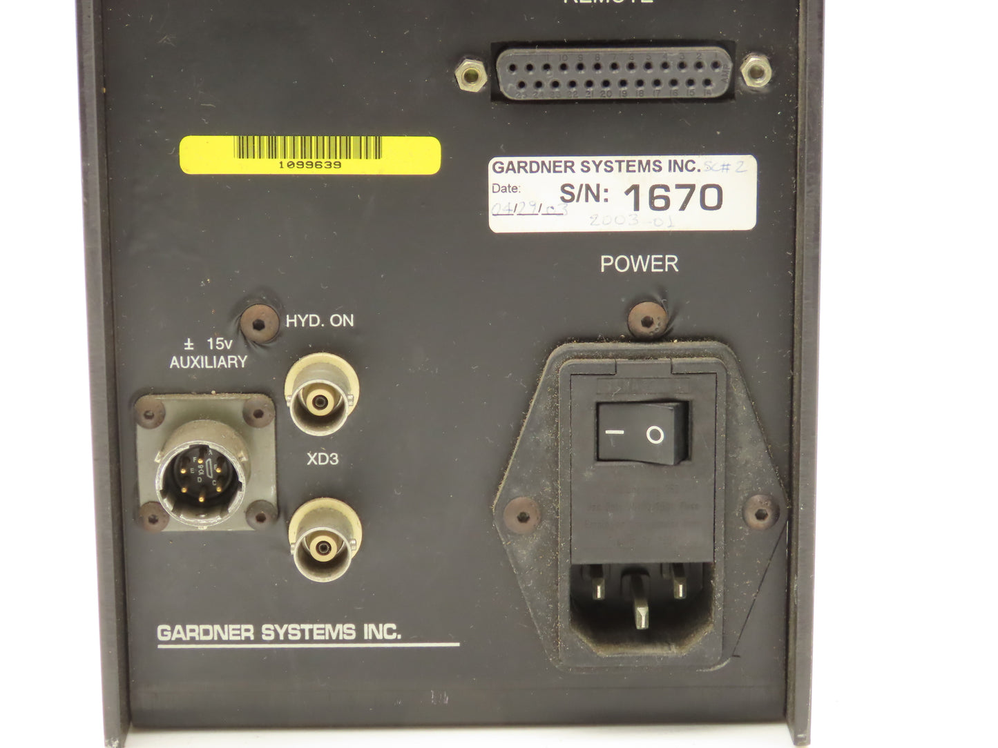 Gardner Systems GS 2003-01 GS 2000 Servo Controller