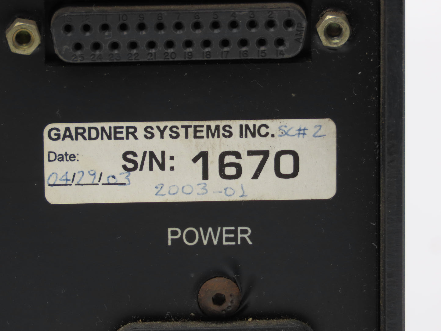 Gardner Systems GS 2003-01 GS 2000 Servo Controller