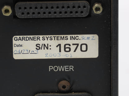 Gardner Systems GS 2003-01 GS 2000 Servo Controller