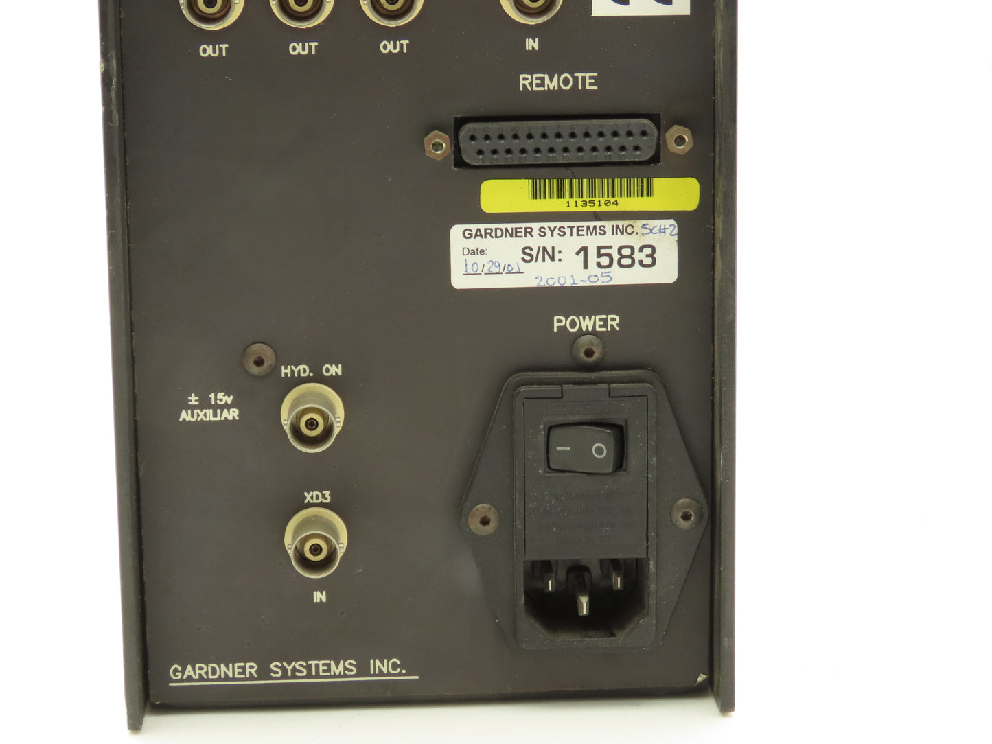 Gardner Systems GS 2001-05 GS 2000 Servo Controller