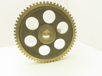 60 Tooth Bronze Worm Gear 10" Dia 1.5" Bore with 1-1/8" Output Shaft Gearbox Kit