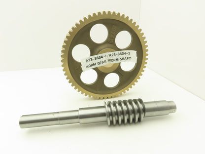 60 Tooth Bronze Worm Gear 10" Dia 1.5" Bore with 1-1/8" Output Shaft Gearbox Kit