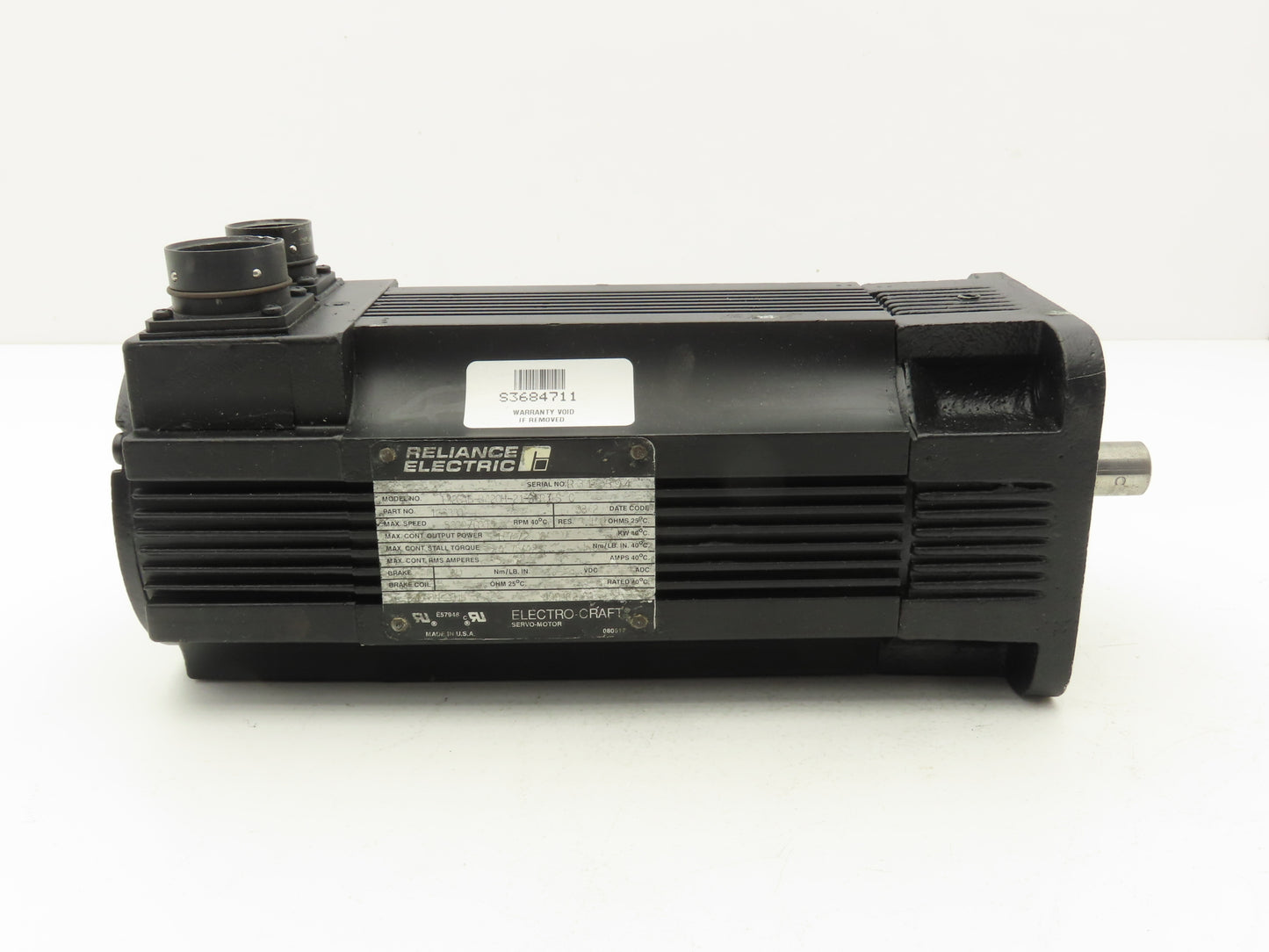 Reliance Electric 1326AB-B420H-21-SERIES C Servo Motor 1.74/2.08kW 5000/6000RPM