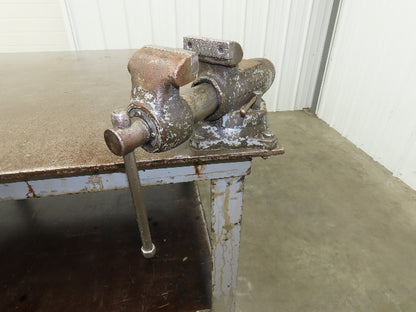 1/2" Top Steel Fabrication Welding Layout Table Work Bench 96"x48" Wilton Vise