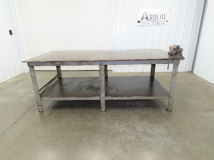 1/2" Top Steel Fabrication Welding Layout Table Work Bench 96"x48" Wilton Vise
