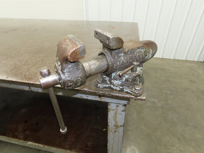 1/2" Top Steel Fabrication Welding Layout Table Work Bench 96"x48" Wilton Vise