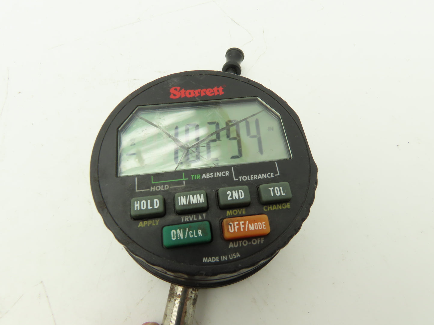 Starrett F2730-1 Wisdom Digital Indicator 0-1" 25mm .0001" -Cracked glass, Works