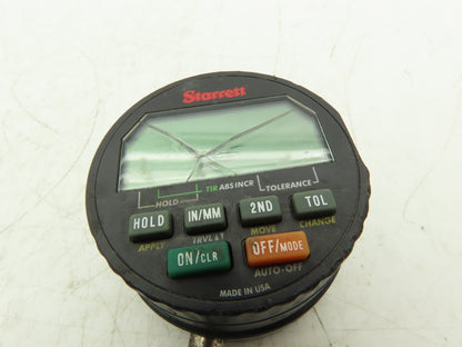 Starrett F2730-1 Wisdom Digital Indicator 0-1" 25mm .0001" -Cracked glass, Works