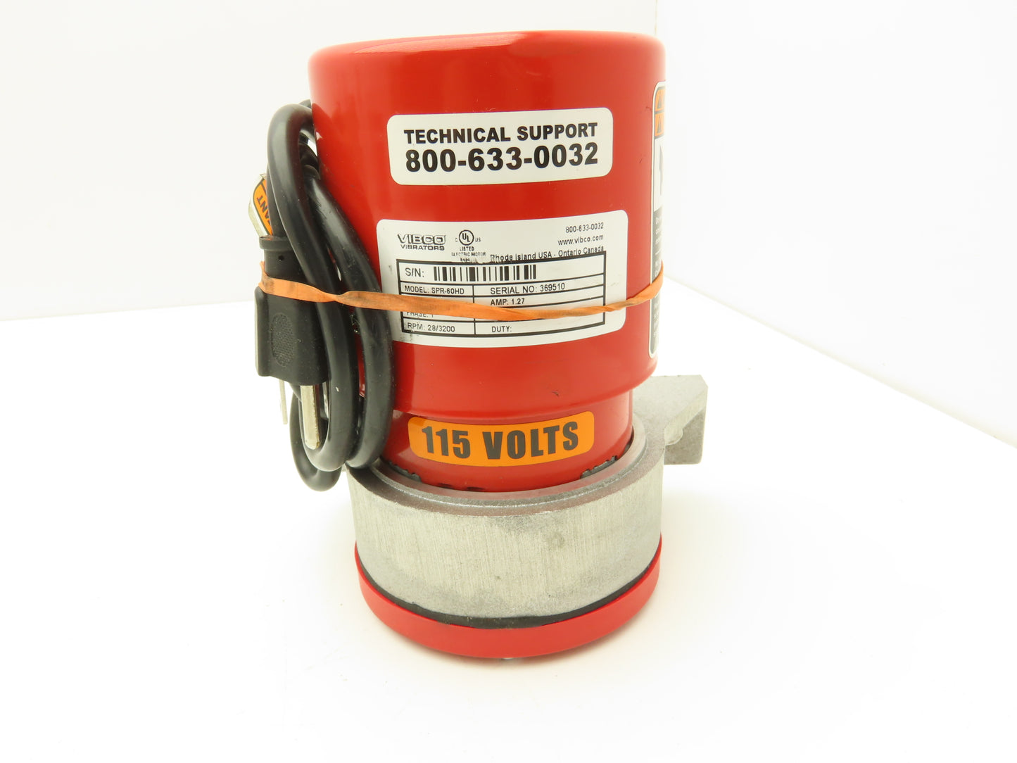 Vibco SPR-60HD Industrial Electric Vibrator Bin Shaker 115V 1PH 28/3200 RPM