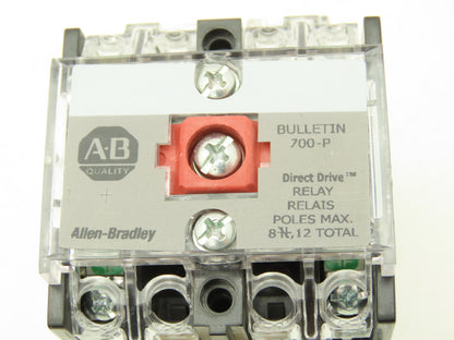 Allen-Bradley 700-P200A1 AC Relay 2 Pole Contactor 10A 600V 2NO 120V Coil Ser E