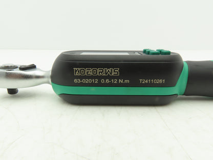 Koeorws 63-02012 Digital Torque Wrench 1/4" Sq Drive 0.6-12Nm