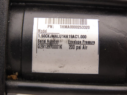 Parker 1.50CKJMALU14A19AC1.00 Pneumatic Cylinder Double End 1.5" Bore 1" Stroke