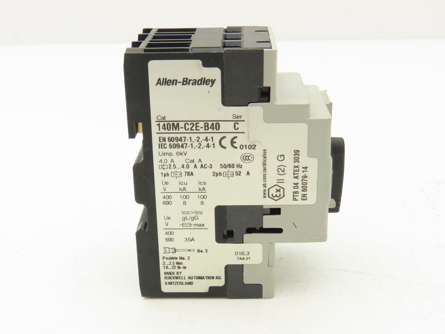 Allen Bradley 140M-C2E-B40 Circuit Breaker Motor Protection 2.5-4A Lot of 4