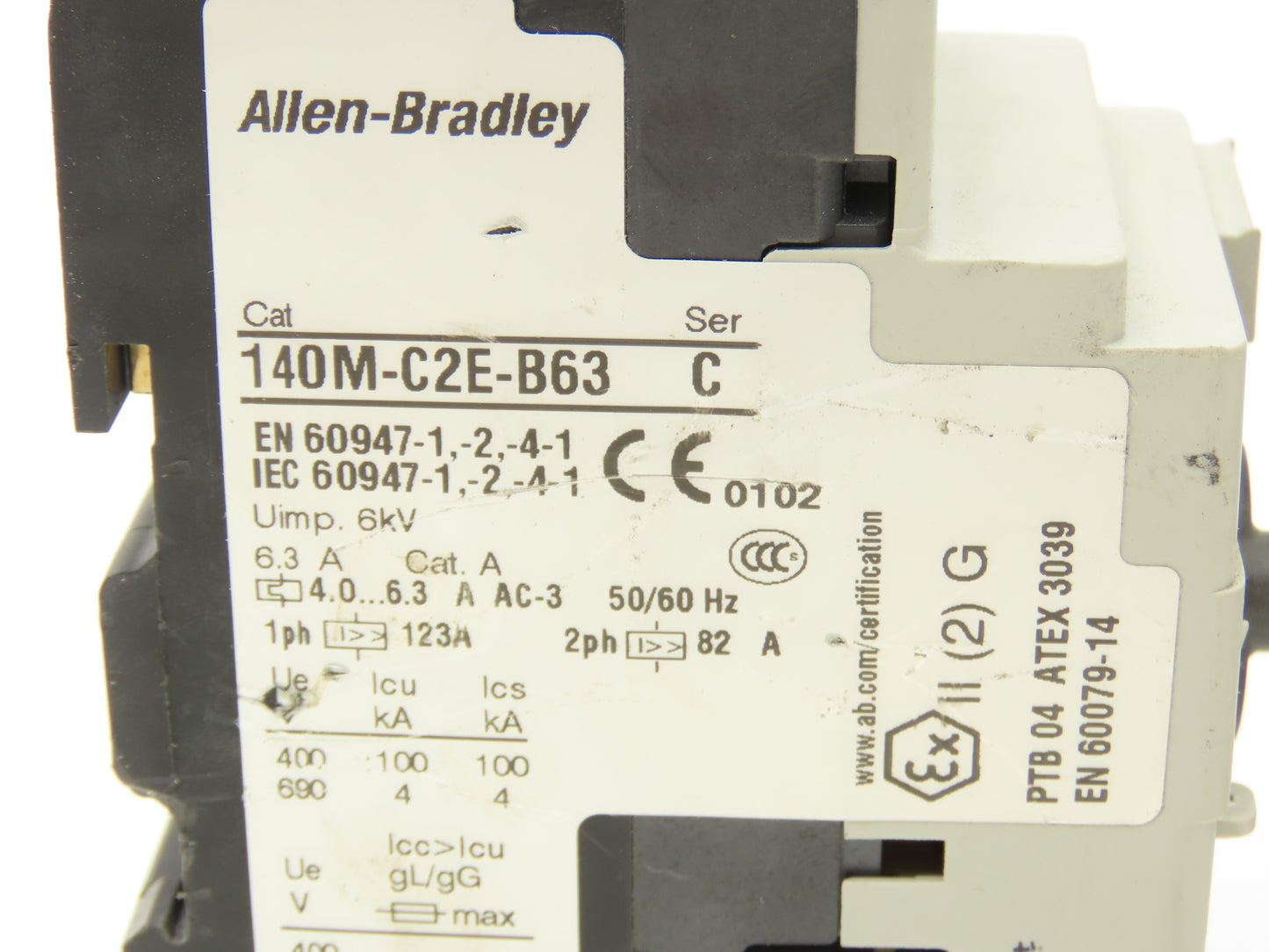 Allen Bradley 140M-C2E-B63 Circuit Breaker Motor Protection 4-6.3A Lot of 4