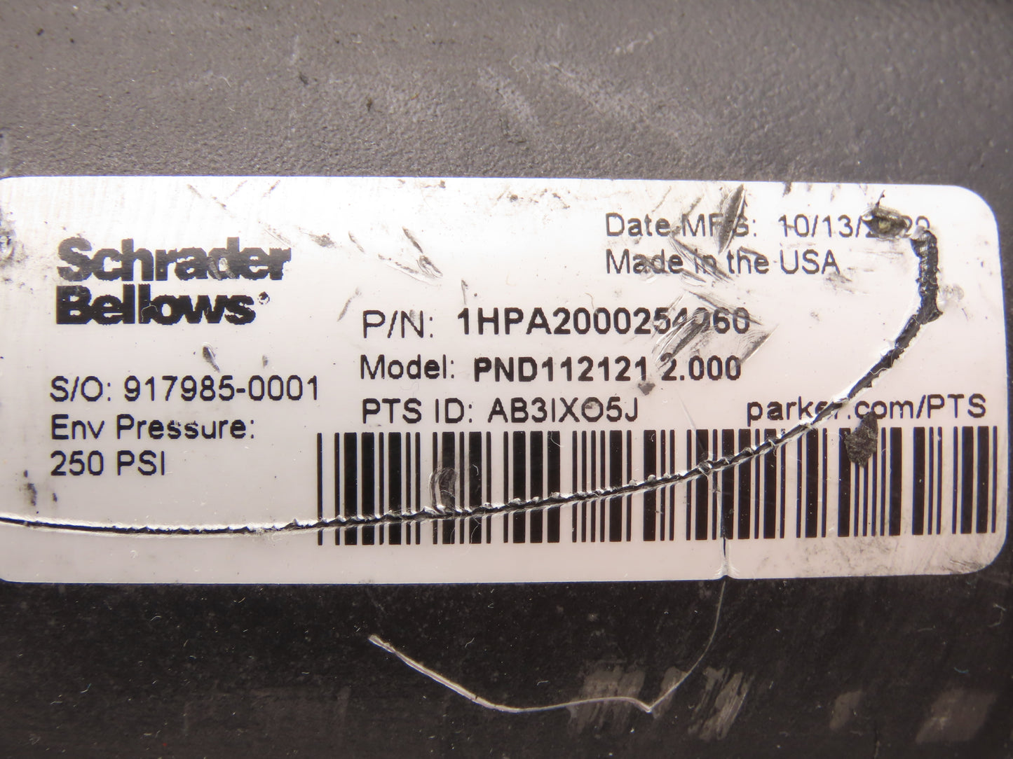 Schrader Bellows PND1121212.000 Pneumatic Air Cylinder 1.5" Bore 2" Stroke