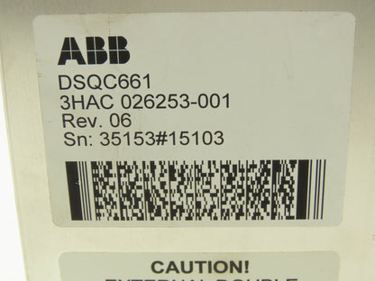 ABB 3HAC 026253-001 Revision 06 DSQC661 Powerbox Power Supply