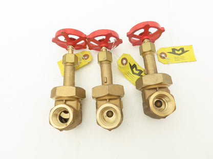 Milwaukee Valve  1151 Rising Stem Gate Valve 3/4" FNPT 150SWP 300 WOG Lot of 3