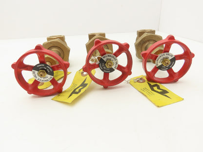 Milwaukee Valve  1151 Rising Stem Gate Valve 3/4" FNPT 150SWP 300 WOG Lot of 3