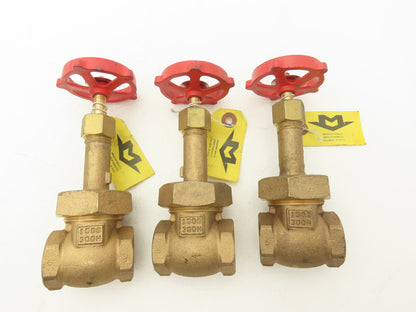 Milwaukee Valve  1151 Rising Stem Gate Valve 3/4" FNPT 150SWP 300 WOG Lot of 3