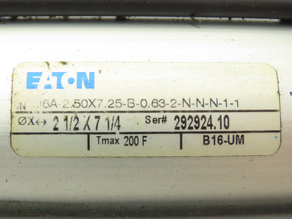 Eaton 06A2.50X7.25B0.632NNN11 Pneumatic Air Cylinder 2.5" Bore 7.25" Stroke