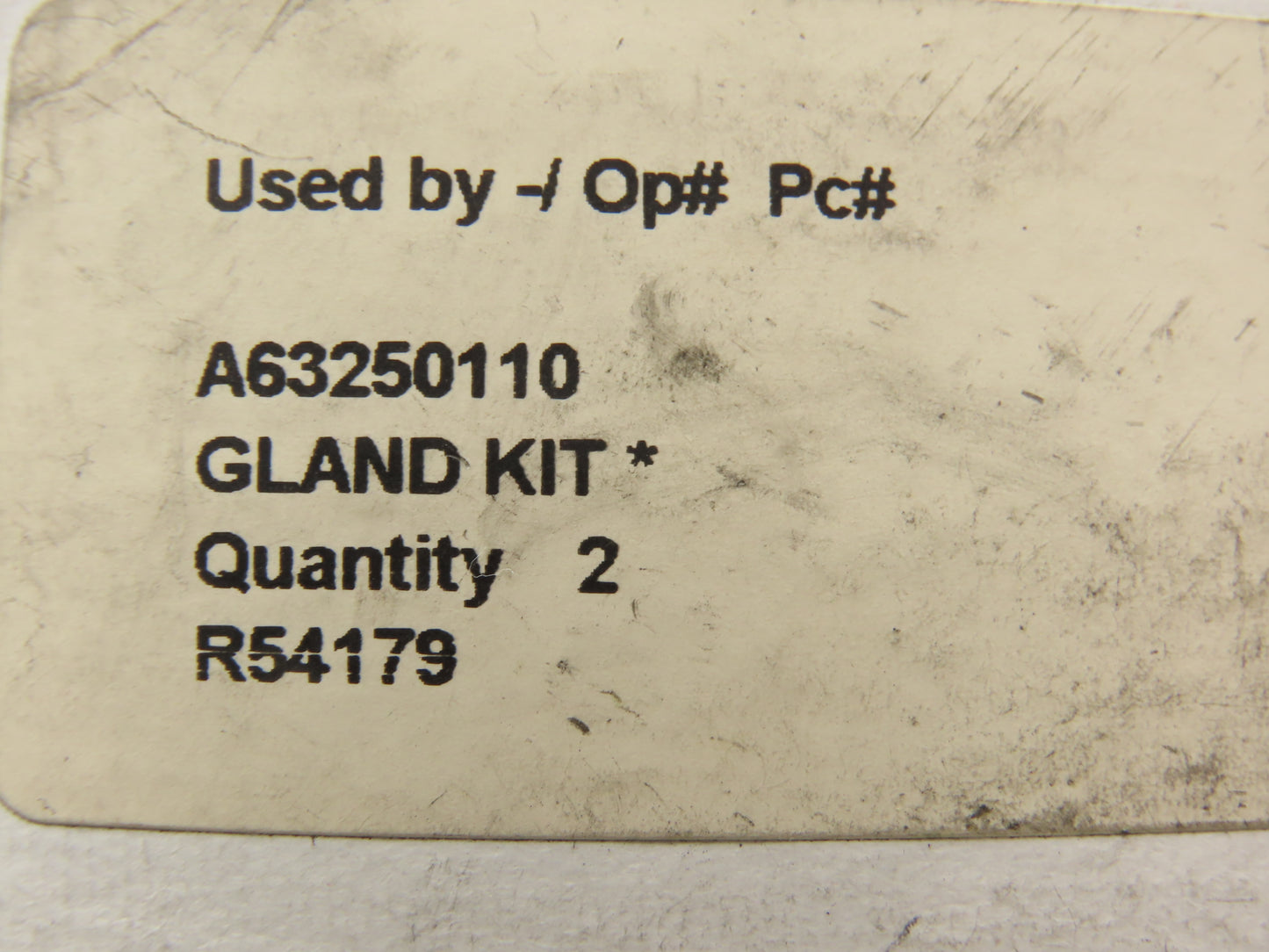 Schrader Bellows A63250110 1" Cylinder Bunan A2N Rod Gland Seal Kit