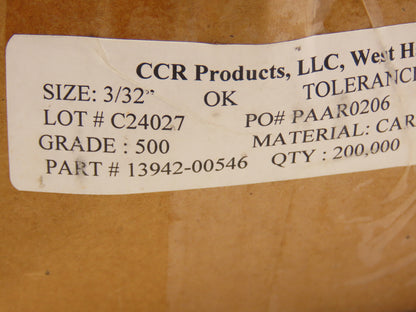 CCR Products 13942-00546 Precision Carbon 1018 Steel Balls 24lbs Grade 500