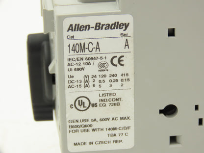 Allen Bradley 140M-D8E-C29 Manual Circuit Breaker Motor Protection 24-29A 3 Pole