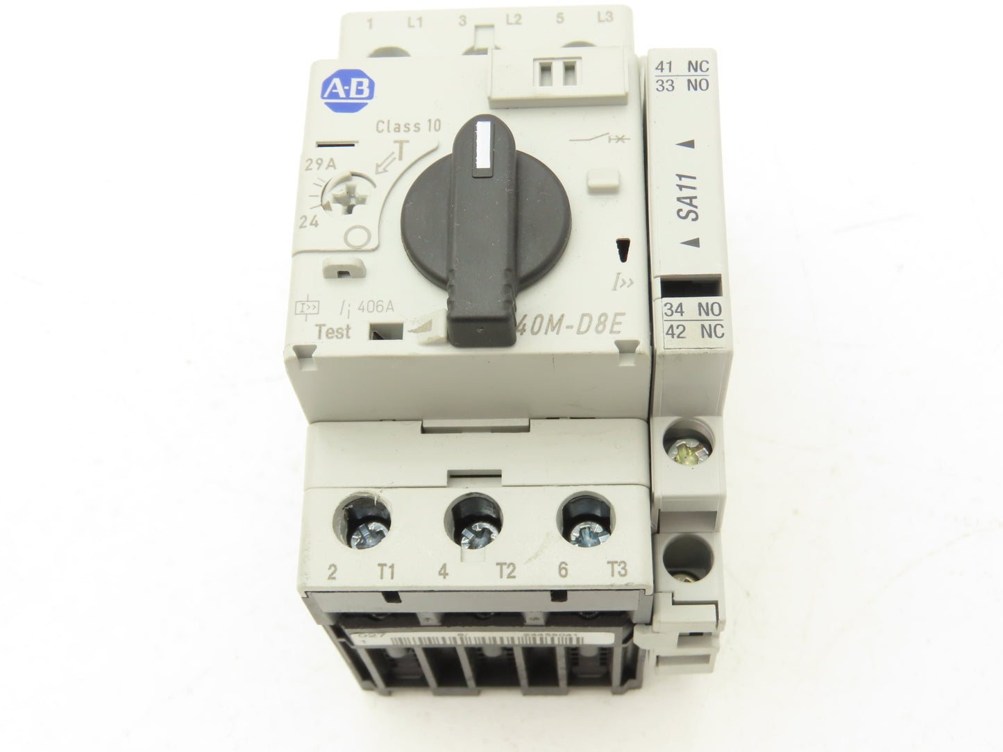 Allen Bradley 140M-D8E-C29 Manual Circuit Breaker Motor Protection 24-29A 3 Pole