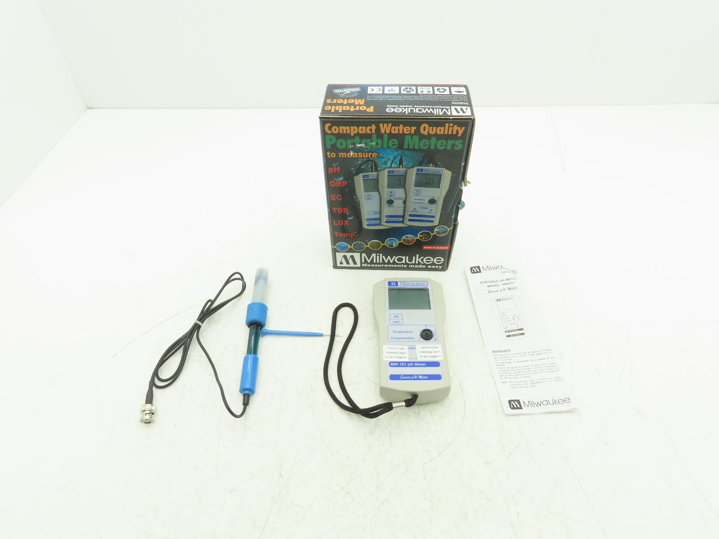 Milwaukee Instruments MW 101 Portable pH Water Meter Tester w/Probe