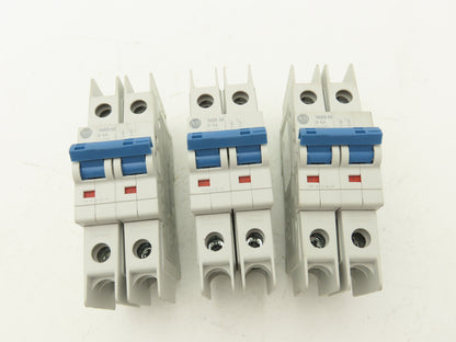 Allen Bradley 1489-M2D050 Circuit Breaker 5A 2 Pole 480 VAC Ser D Lot of 3