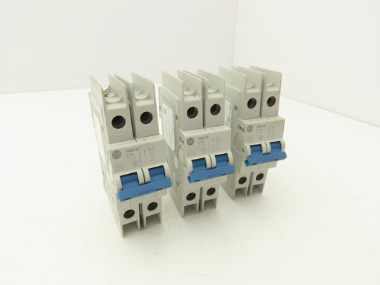 Allen Bradley 1489-M2D050 Circuit Breaker 5A 2 Pole 480 VAC Ser D Lot of 3