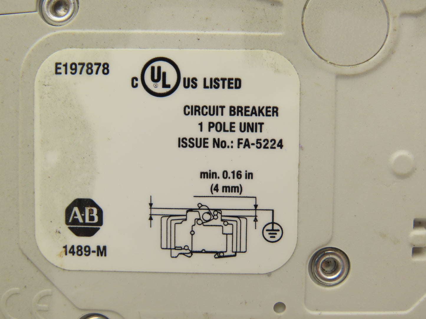 Allen Bradley 1489-M1C130 Circuit Breaker 13A 1 Pole 480 VAC Ser D Lot of 3