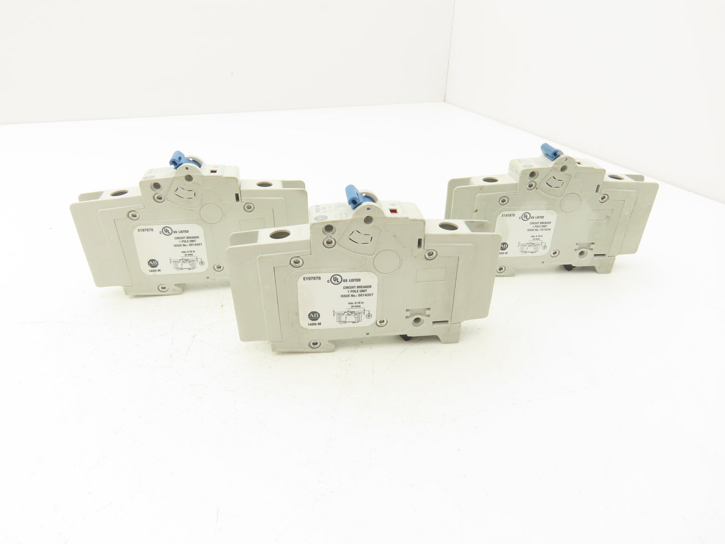 Allen Bradley 1489-M1C130 Circuit Breaker 13A 1 Pole 480 VAC Ser D Lot of 3