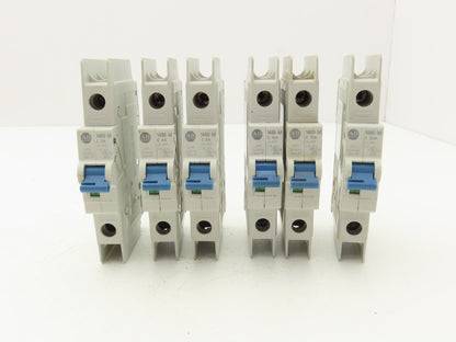Allen Bradley Circuit Breaker 2/4/5/15/20A 1 Pole Mixed Lot of 6