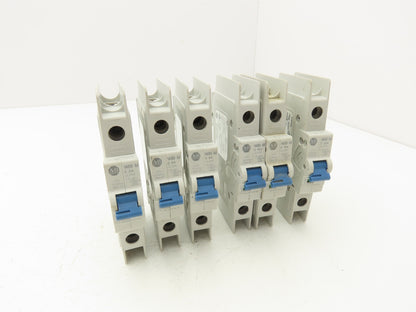 Allen Bradley Circuit Breaker 2/4/5/15/20A 1 Pole Mixed Lot of 6