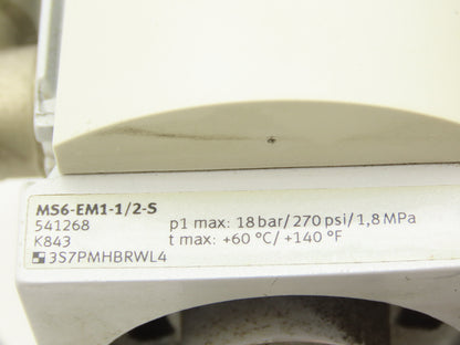 Festo MS6-LFR-1/2-D7-E-U-M-AD1-AS Air Line Filter Shut Off / Regulator Digital
