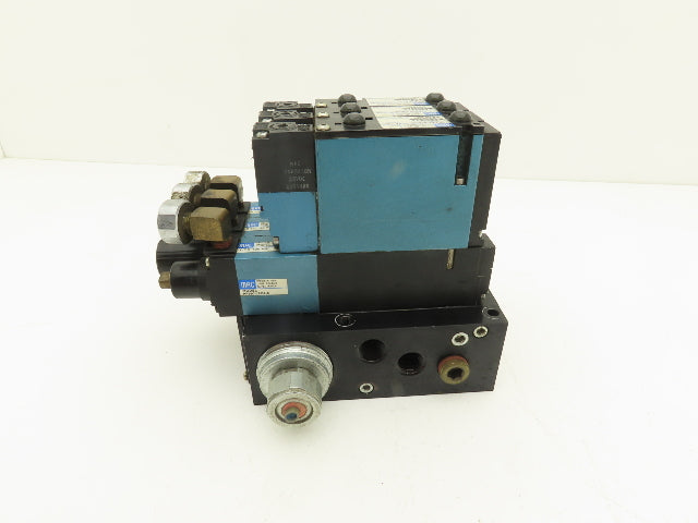 MAC 92B-AAF-BJA-DM-DDAP-1DM9  3-Station Solenoid Valve Manifold 24VDC 92 Series