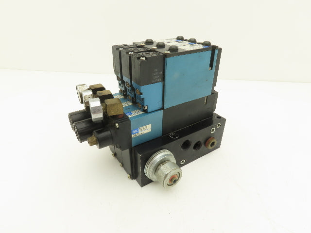 MAC 92B-AAF-BJA-DM-DDAP-1DM9  3-Station Solenoid Valve Manifold 24VDC 92 Series