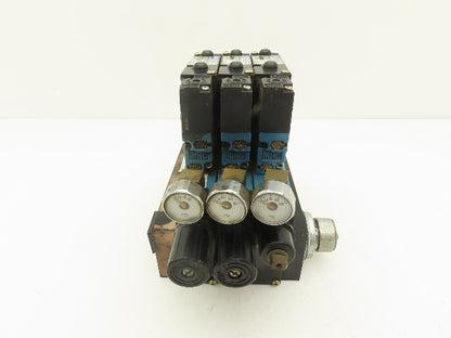 MAC 92B-AAF-BJA-DM-DDAP-1DM9  3-Station Solenoid Valve Manifold 24VDC 92 Series