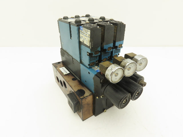 MAC 92B-AAF-BJA-DM-DDAP-1DM9  3-Station Solenoid Valve Manifold 24VDC 92 Series