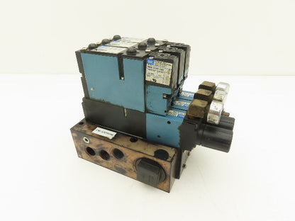 MAC 92B-AAF-BJA-DM-DDAP-1DM9  3-Station Solenoid Valve Manifold 24VDC 92 Series