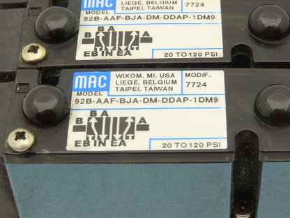 MAC 92B-AAF-BJA-DM-DDAP-1DM9  3-Station Solenoid Valve Manifold 24VDC 92 Series