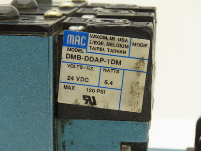 MAC 92B-AAF-BJA-DM-DDAP-1DM9  3-Station Solenoid Valve Manifold 24VDC 92 Series