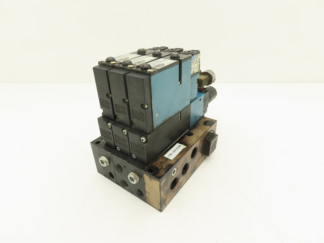 MAC 92B-AAF-BJA-DM-DDAP-1DM9  3-Station Solenoid Valve Manifold 24VDC 92 Series