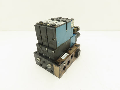 MAC 92B-AAF-BJA-DM-DDAP-1DM9  3-Station Solenoid Valve Manifold 24VDC 92 Series