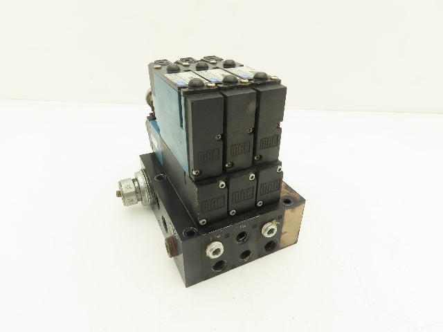 MAC 92B-AAF-BJA-DM-DDAP-1DM9  3-Station Solenoid Valve Manifold 24VDC 92 Series