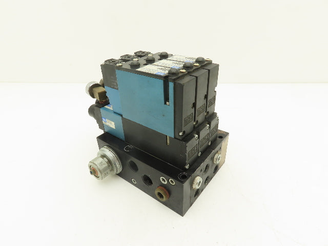 MAC 92B-AAF-BJA-DM-DDAP-1DM9  3-Station Solenoid Valve Manifold 24VDC 92 Series