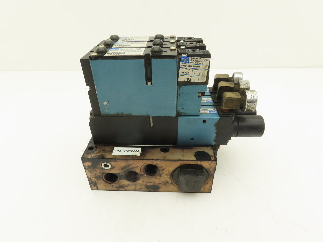 MAC 92B-AAF-BJA-DM-DDAP-1DM9  3-Station Solenoid Valve Manifold 24VDC 92 Series