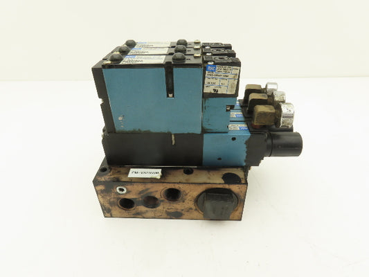 MAC 92B-AAF-BJA-DM-DDAP-1DM9  3-Station Solenoid Valve Manifold 24VDC 92 Series