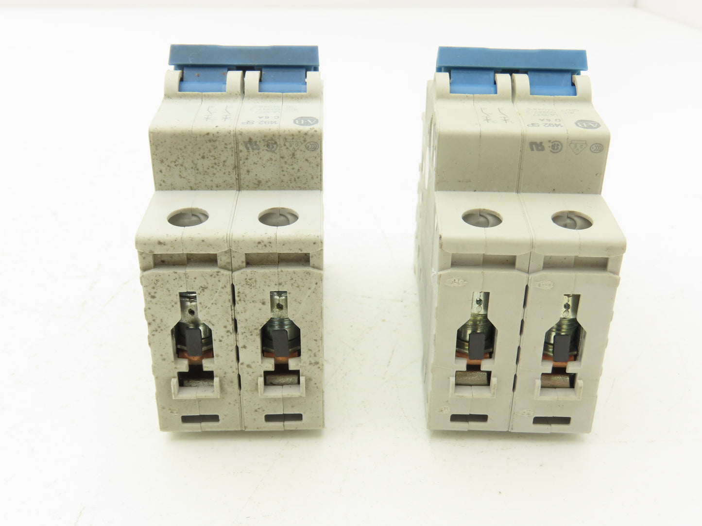 Allen Bradley 1492-SPM2D060 Circuit Breaker 6A 2 Pole 480 VAC Ser D Lot of 2
